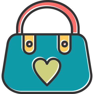 Çanta. Web simgesi basit illüstrasyon