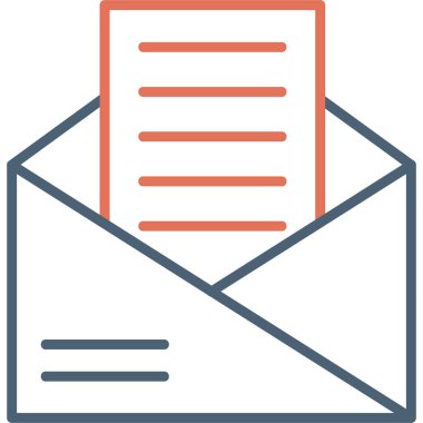 Mektup. Web simgesi basit illüstrasyon