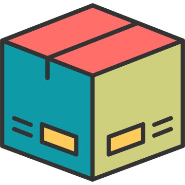 Kutu. Web simgesi basit illüstrasyon