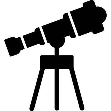 Teleskop. Web simgesi basit illüstrasyon