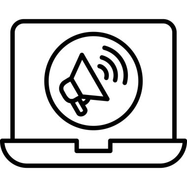 Soyut simge vektör illüstrasyonu pazarlanıyor