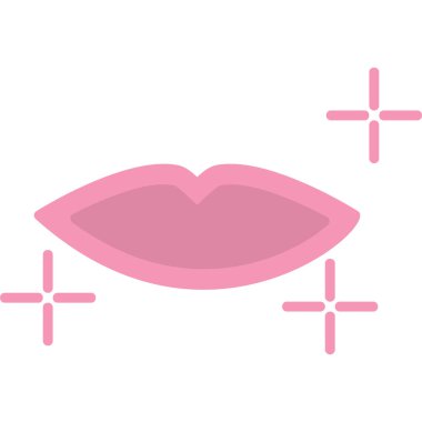 Dudaklar. Web simgesi basit illüstrasyon