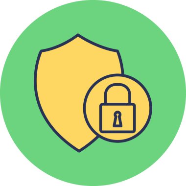 Koruma çizgisi simgesi, vektör illüstrasyonu