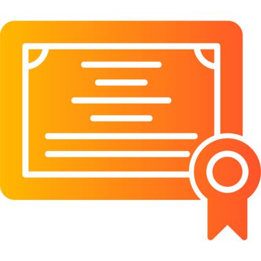 Sertifika. Web simgesi basit tasarım 