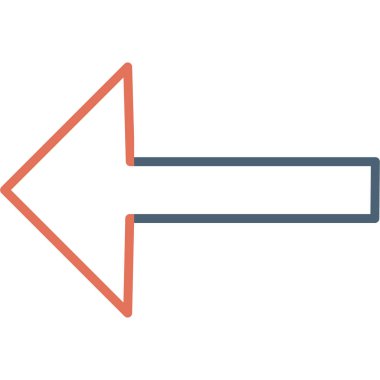 Sol ok. Vektör illüstrasyonu