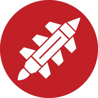 Missile Rocket icon in flat style. vector illustration