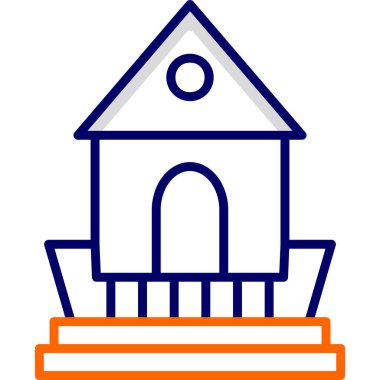 Kabin, kulübe grafik illüstrasyonu 