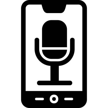 Phone Recording modern vector icon illustration