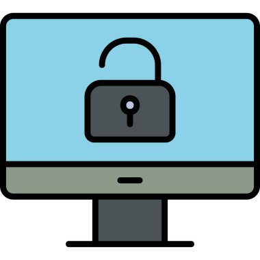 Güvenli olmayan düz vektör simgesi