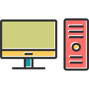 Bilgisayar. Web simgesi basit illüstrasyon