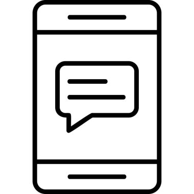 Konuş. Web simgesi basit illüstrasyon