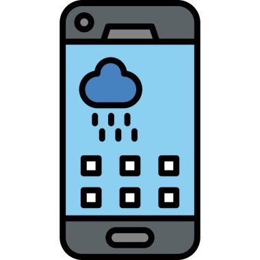 Cep telefonu. Web simgesi basit tasarım