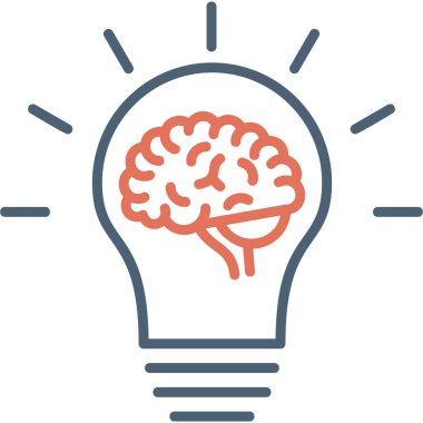 Fikir modern simgesi, vektör illüstrasyonu