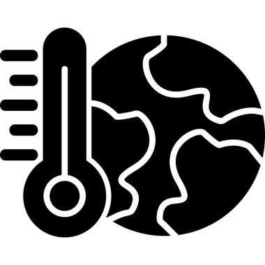 Küresel ısınma modern ikon vektör çizimi