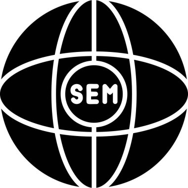 Sem dünya simgesinin vektör illüstrasyonu