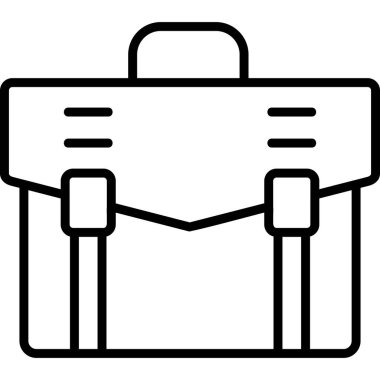 Çanta. Web simgesi basit illüstrasyon