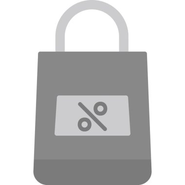 Bir alışveriş poşeti simgesinin vektör çizimi 