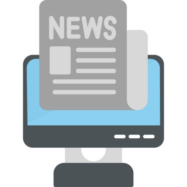 Canlı haber modern simgesi, vektör illüstrasyonu