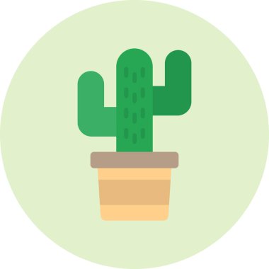 Kaktüs simgesi, modern tasarım illüstrasyonu