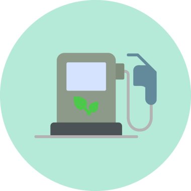 Eko yakıt modern simge, vektör illüstrasyonu 