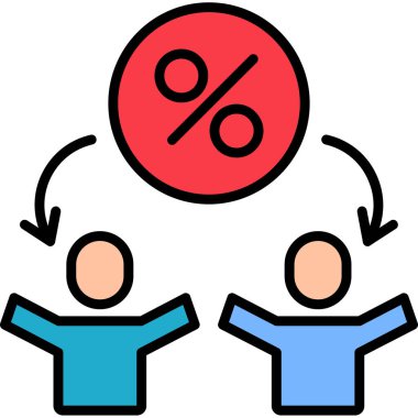 Komisyon modern simge vektör illüstrasyonu