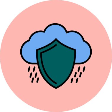 kalkan ikon vektör illüstrasyonu