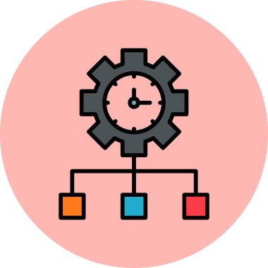 vector illustration of time management modern icon in design