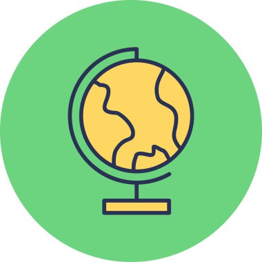 Küre. Web simgesi basit illüstrasyon