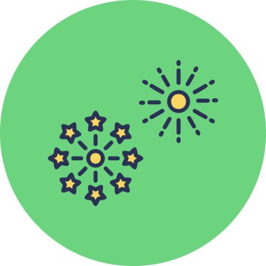 Havai fişek web simgesinin vektör çizimi