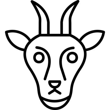 Keçi kafası simgesinin basit bir gösterimi