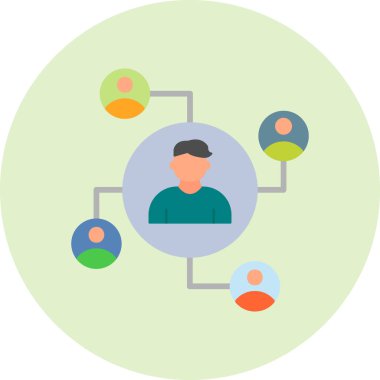 Modern ağ simgesi, vektör illüstrasyonu