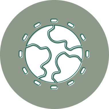 Toprak. Web simgesi basit illüstrasyon