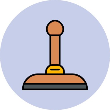 Lastik damga modern simge, vektör illüstrasyonu