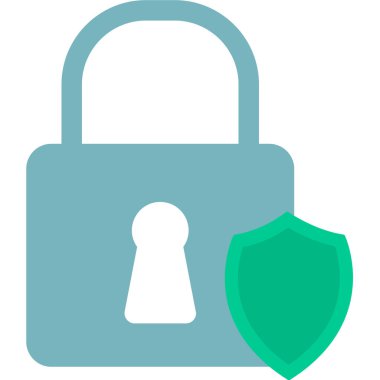 Asma kilit. Web simgesi vektör illüstrasyonu 