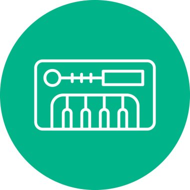 Piyano modern simge, vektör illüstrasyonu