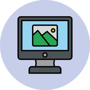 vektör lcd simgesi illüstrasyonu