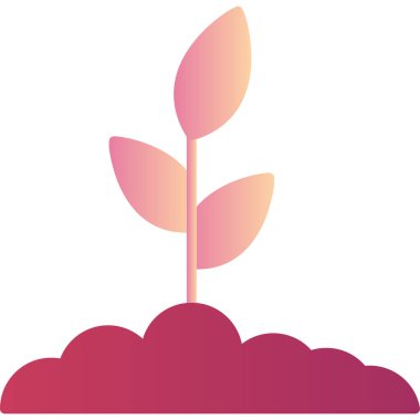 Bitki yetiştiriyorum. Web simgesi basit illüstrasyon