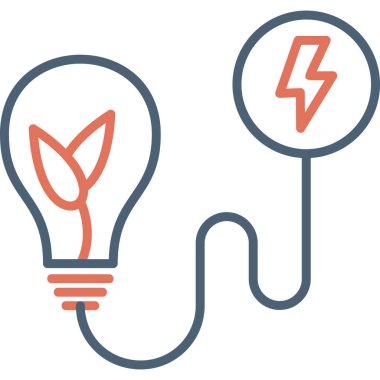 Eko Işık simgesi vektör illüstrasyonu