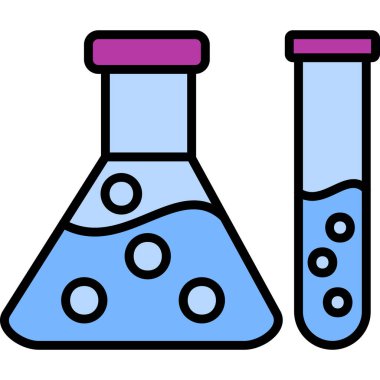 Kimya şişesi. Web simgesi basit tasarım 