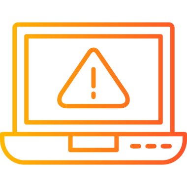 Laptop Virus icon modern vector illustration
