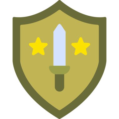 kalkan ikon vektör illüstrasyonu