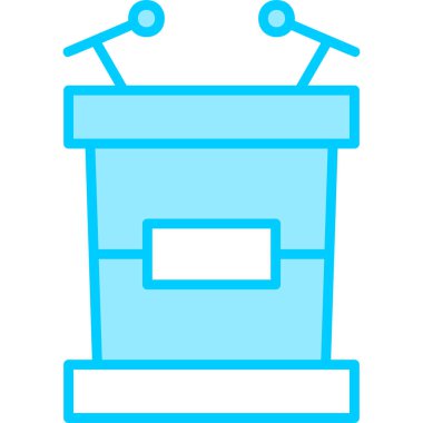 Podyum. Web simgesi basit bir illüstrasyon. Tribün simgesi