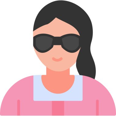 kadın web simgesi vektör illüstrasyonu