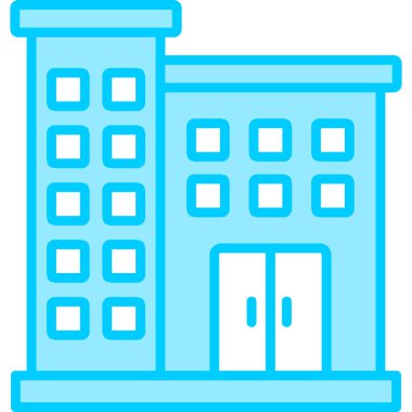 Bina. Web simgesi basit illüstrasyon