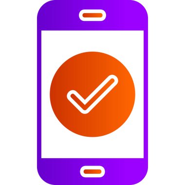 Tamamlanmış görev modern ikon vektör illüstrasyonu