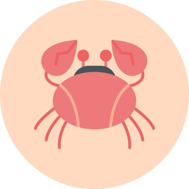 crab, web icon simple illustration
