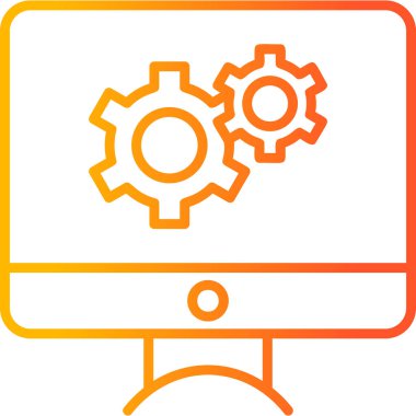 Ayarlar. Web simgesi basit illüstrasyon