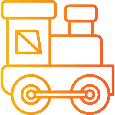 Baby train modern vector icon illustration