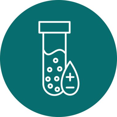 Test tübü simgesinin vektör illüstrasyonu 