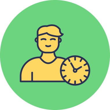 vector illustration of time management modern icon in design